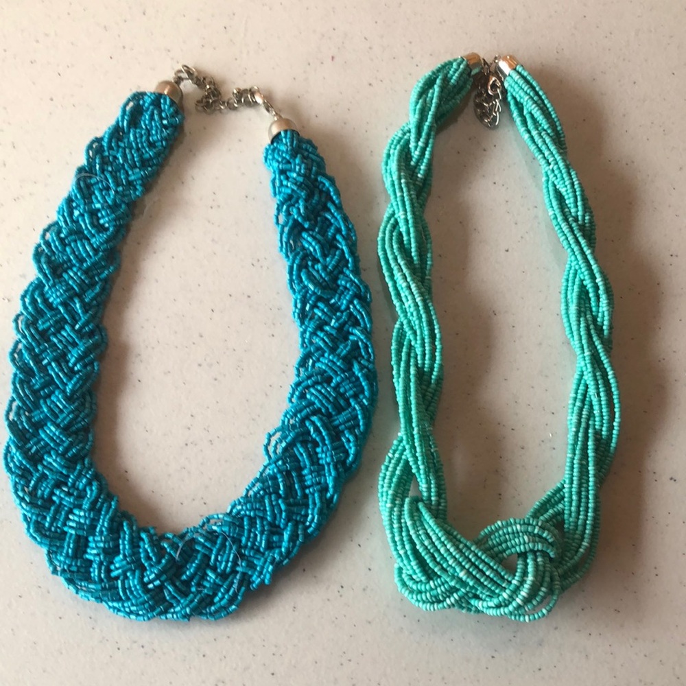 Elegant Turquoise Beaded Necklace Set Turquoise Green